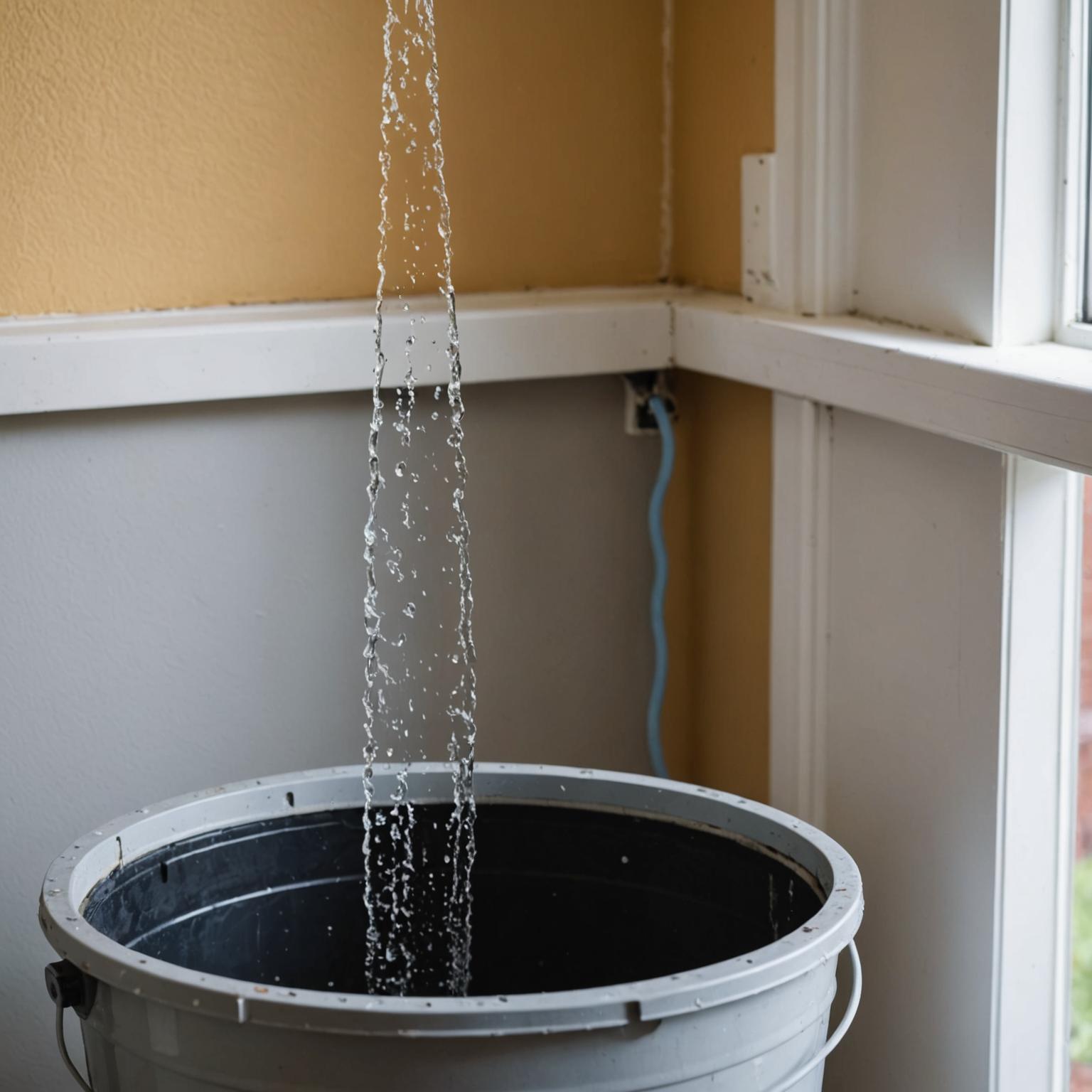 Repairing a water leak from an indoor air conditioning unit
